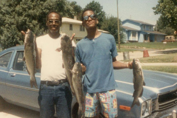 Dad with a nice red, sometime early 80's : r/Fishing